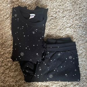 stars above midnight stars fleece pajama set